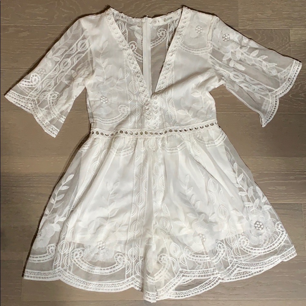 White Lacey romper